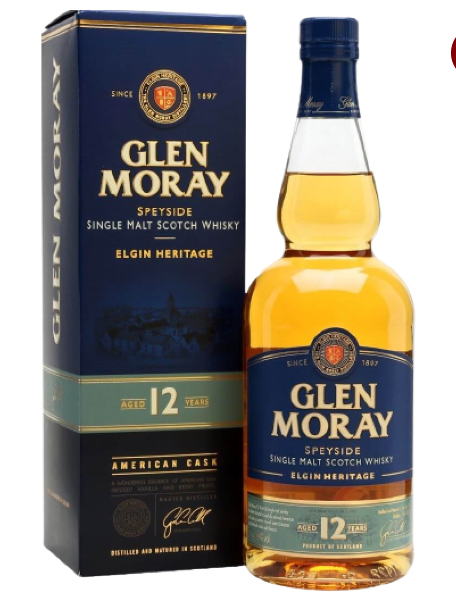 Glen Moray 12 Year Old Speyside Single Malt Scotch Whisky