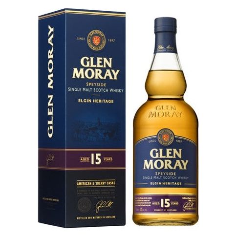 Glen Moray 15 Year Old Speyside Single Malt Scotch Whisky