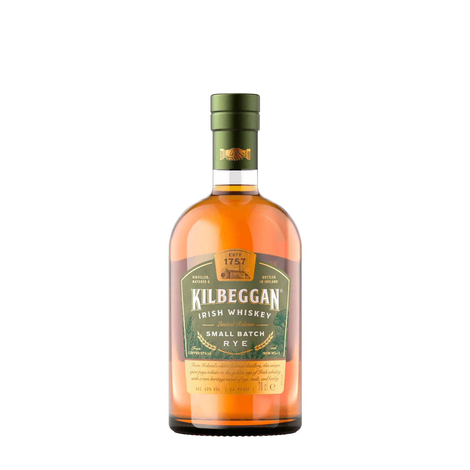 Kilbeggan Small Batch Rye Irish Whiskey