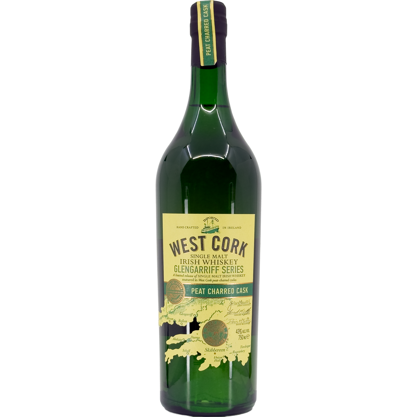 West Cork Glengarriff Series Peat Charred Cask Single Malt Irish Whiskey